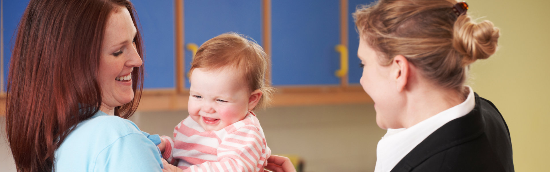 mother and child with carer